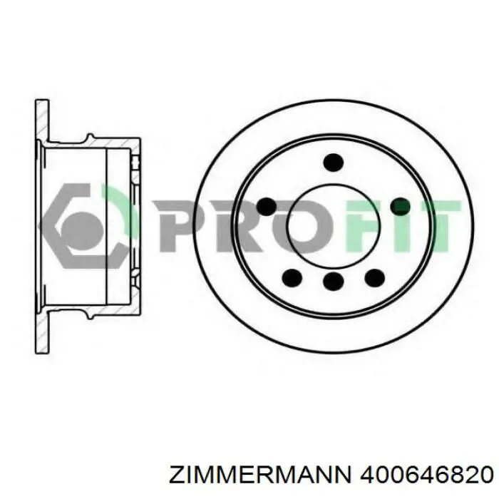 Купити 400646820 Zimmermann Диск заднього гальма