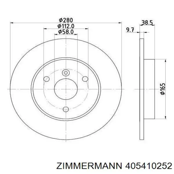 Гальмівні диски передні 405410252 Zimmermann