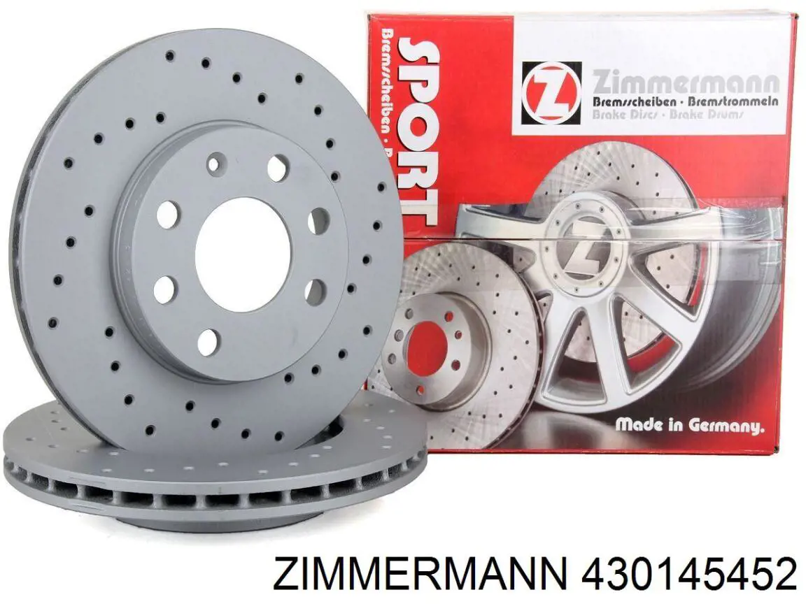 430145452 Zimmermann диск гальмівний передній