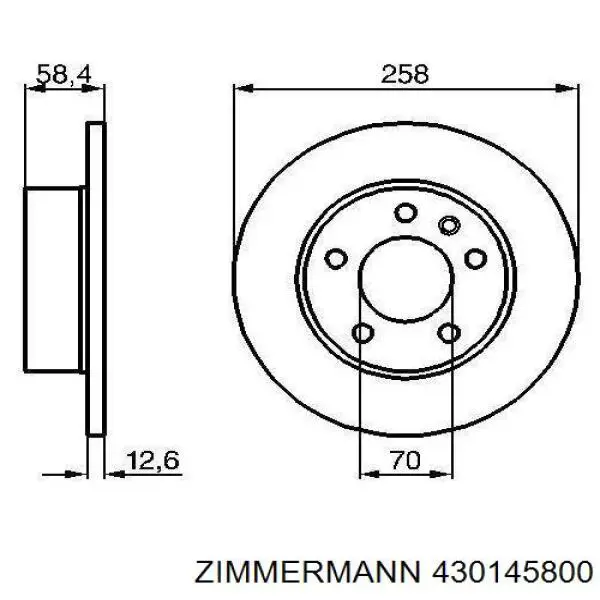 Гальмівні диски передні 430145800 Zimmermann