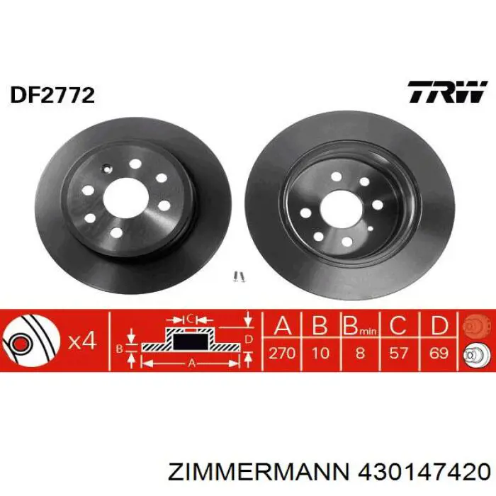 430147420 Zimmermann Дискові гальма