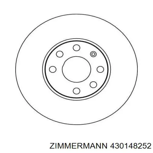 430148252 Zimmermann диск гальмівний передній