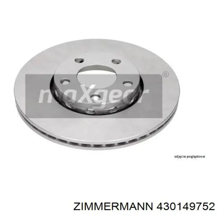 430149752 Zimmermann диск гальмівний задній