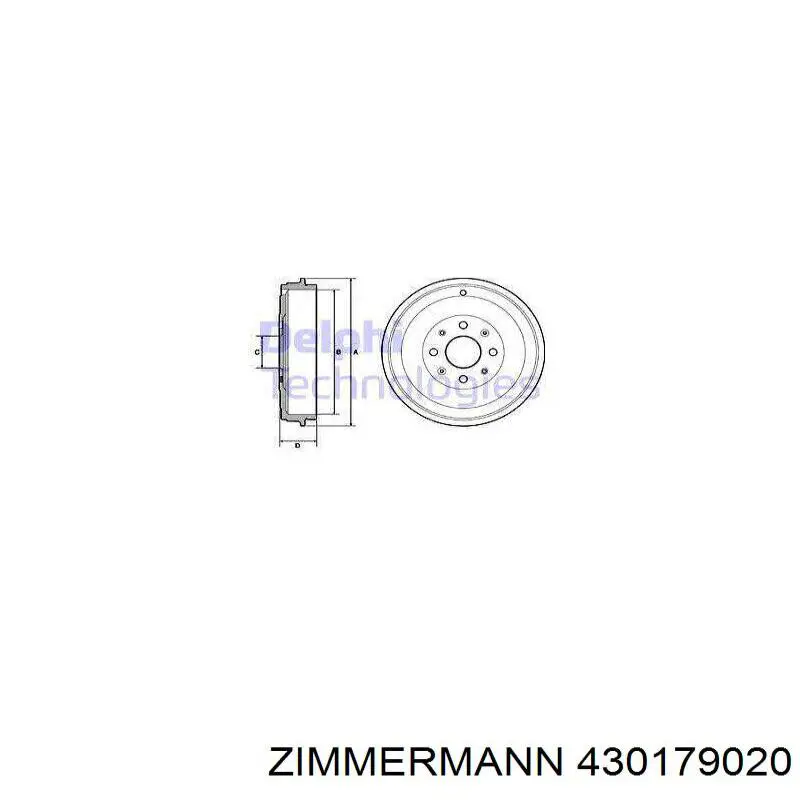 Барабан гальмівний задній Zimmermann 430179020 ціна, від 57.60 USD