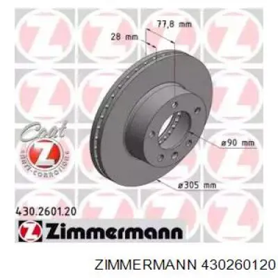 Купити 430260120 Zimmermann Ротор гальмівний