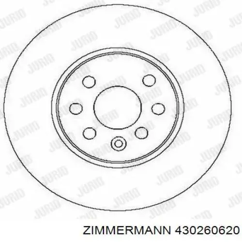 Диск гальмівний передній Zimmermann 430260620