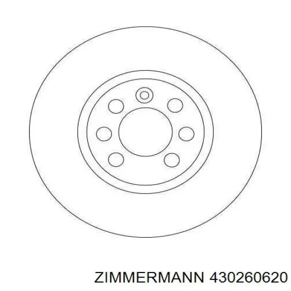 430260620 Zimmermann Гальмо дискове переднє