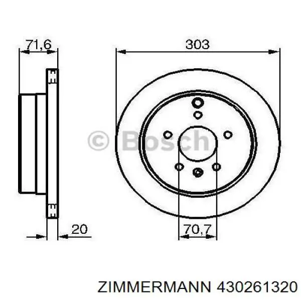 Гальмівні диски 430261320 Zimmermann