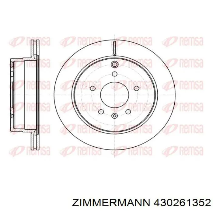 Купити 430261352 Zimmermann Диск заднього гальма