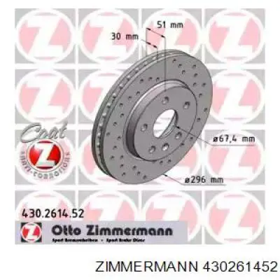 Купити 430261452 Zimmermann Ротор гальмівний