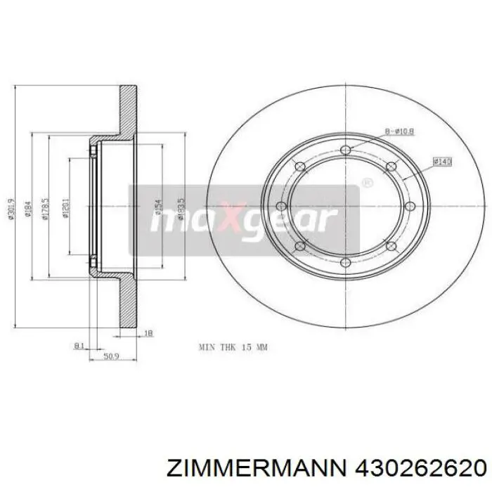 Гальмівні диски 430262620 Zimmermann