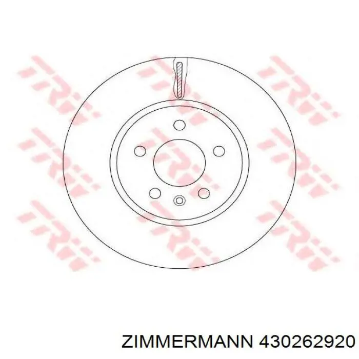 Диск переднього гальма Zimmermann 430262920 ціна, від 73.86 USD