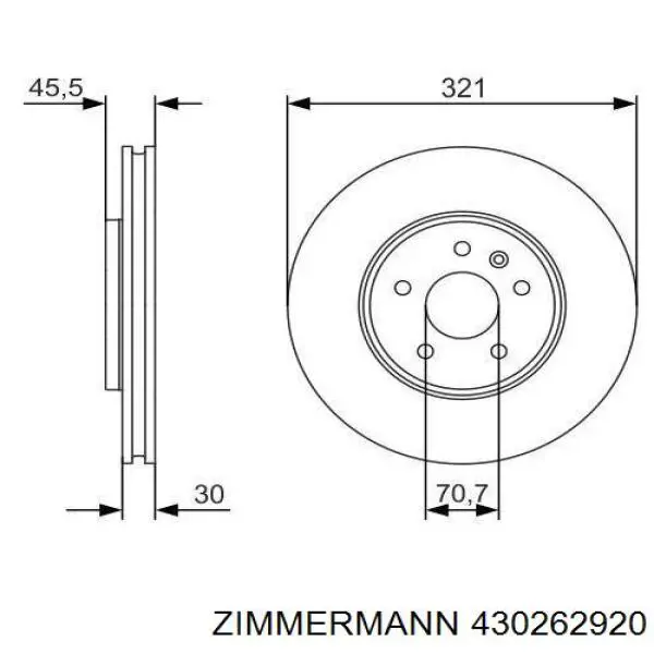 Купити 430262920 Zimmermann Ротор гальмівний