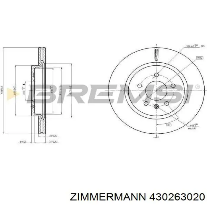 Гальмівні диски 430263020 Zimmermann