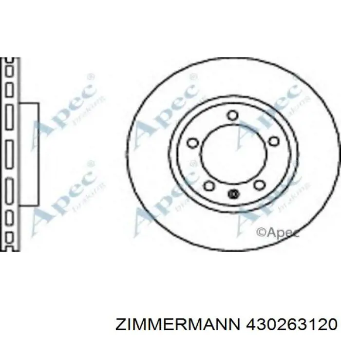Гальмівні диски передні 430263120 Zimmermann