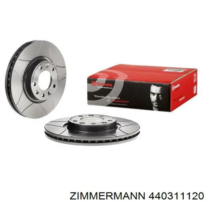 Диск переднього гальма Zimmermann 440311120 ціна, від 40.72 USD