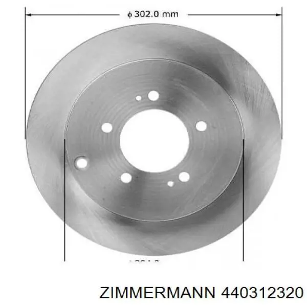Диск гальмівний задній Zimmermann 440312320