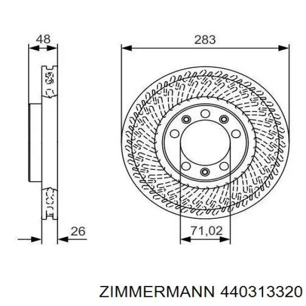 Купити 440313320 Zimmermann Ротор гальмівний