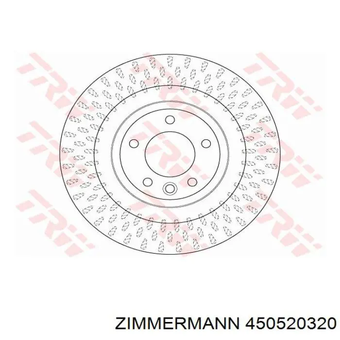 Задні дискові гальма Zimmermann 450520320 ціна, від 70.41 USD