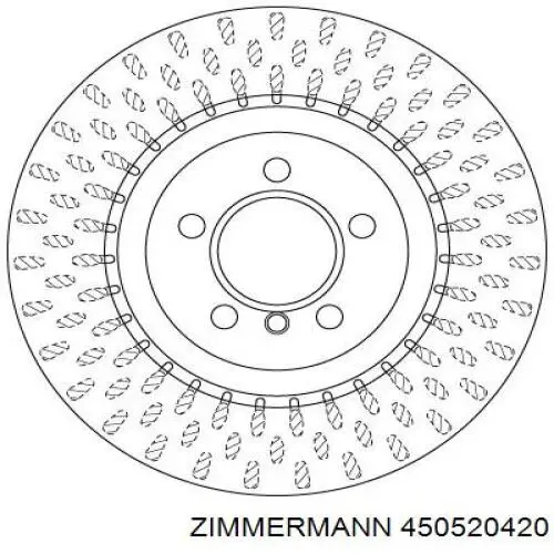 Гальмівні диски передні 450520420 Zimmermann