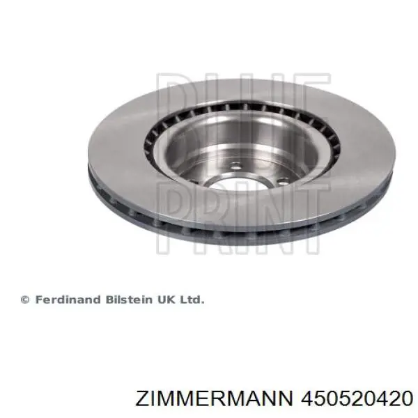 Диск гальмівний передній Zimmermann 450520420