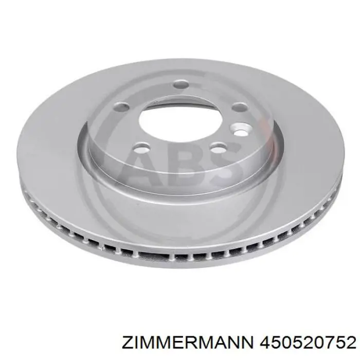 Диск переднього гальма Zimmermann 450520752 ціна, від 72.64 USD