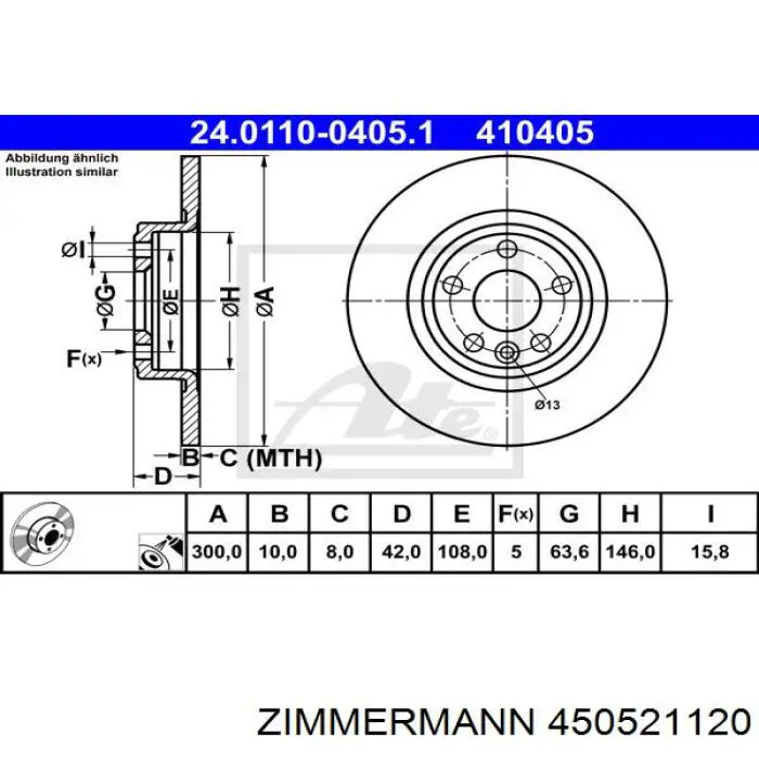 450521120 Zimmermann Дискові гальма