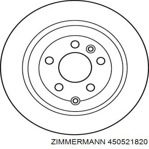 Диск гальмівний задній Zimmermann 450521820