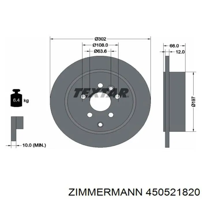 Задні дискові гальма Zimmermann 450521820 ціна, від 61.13 USD