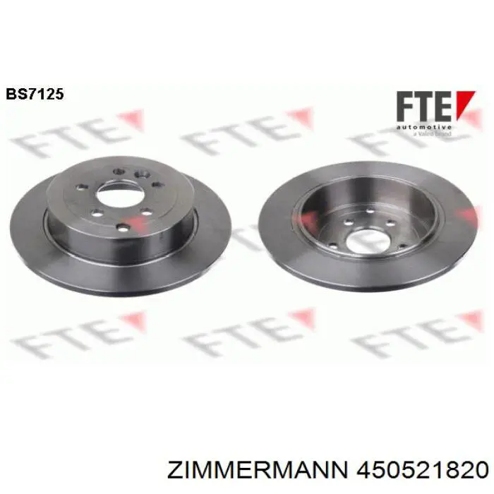 Купити 450521820 Zimmermann Диск заднього гальма
