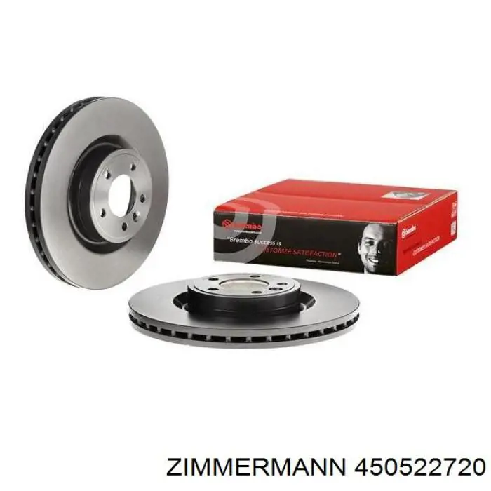 Диск переднього гальма Zimmermann 450522720 ціна, від 114.28 USD