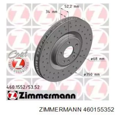 Купити 460155352 Zimmermann Ротор гальмівний