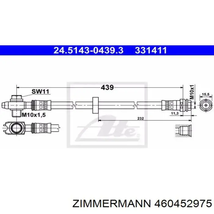 Диск переднього гальма Zimmermann 460452975 ціна, від 305.59 USD
