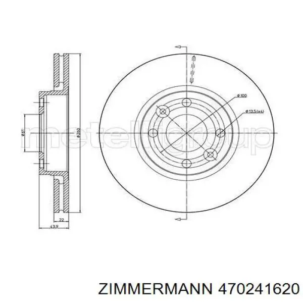 Купити 470241620 Zimmermann Ротор гальмівний