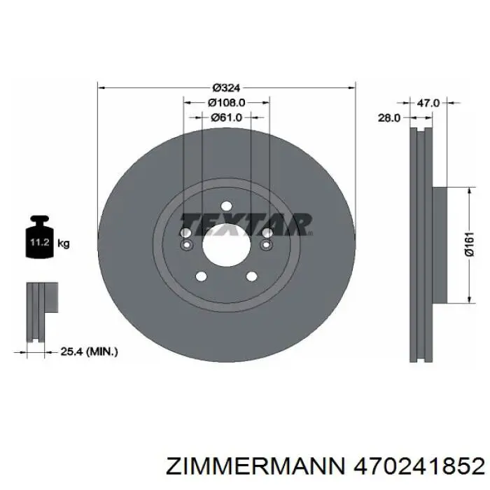 Купити 470241852 Zimmermann Ротор гальмівний