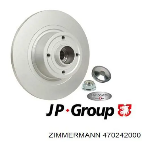 470242000 Zimmermann диск гальмівний задній