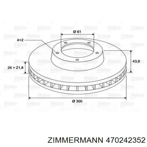 Гальмівні диски передні 470242352 Zimmermann