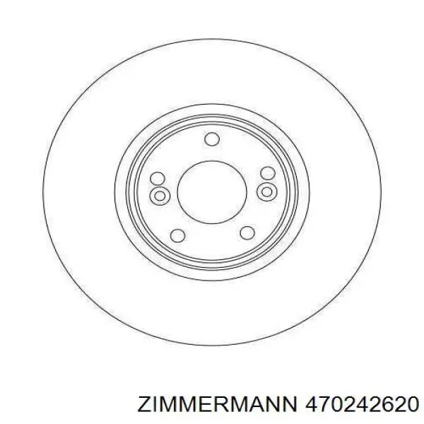 470242620 Zimmermann Гальмо дискове переднє