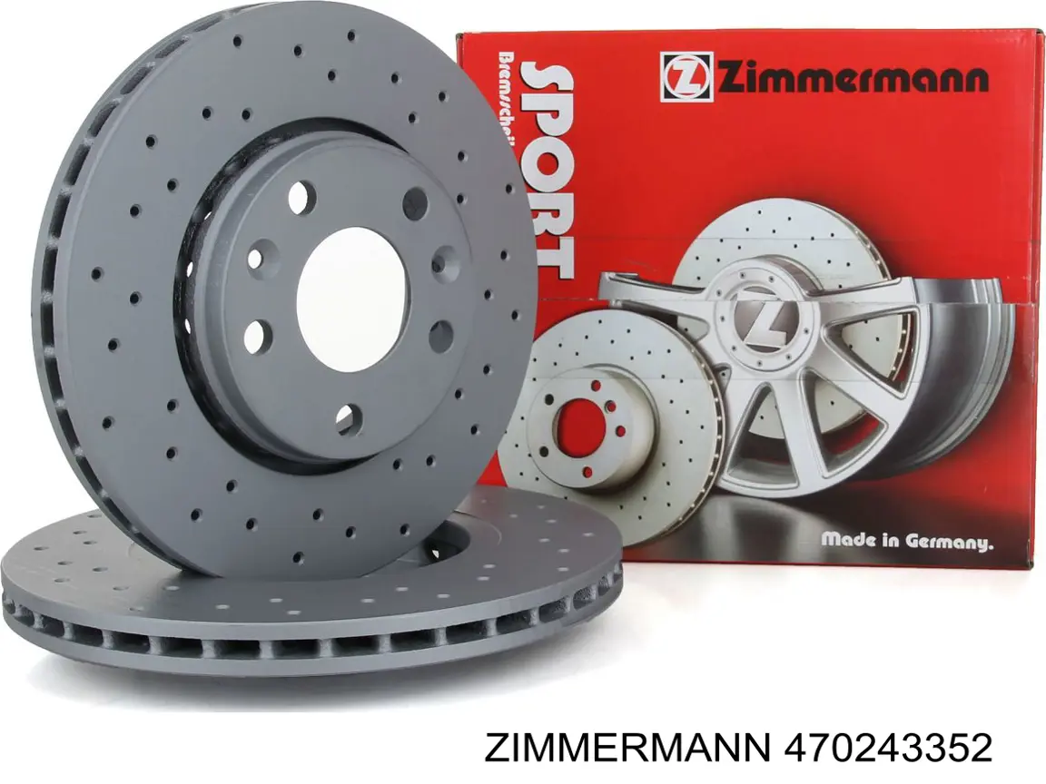 Диск переднього гальма Zimmermann 470243352 ціна, від 38.93 USD