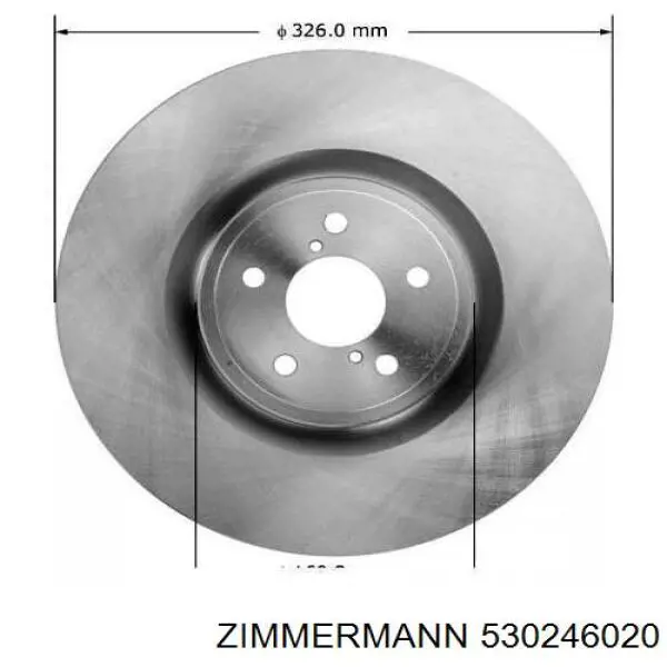 Диск гальмівний передній Zimmermann 530246020