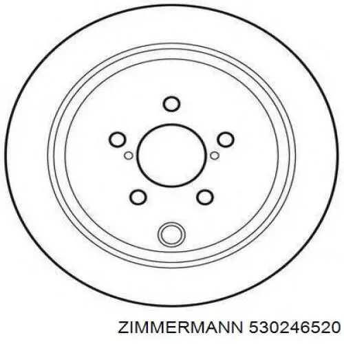 Диск гальмівний задній Zimmermann 530246520