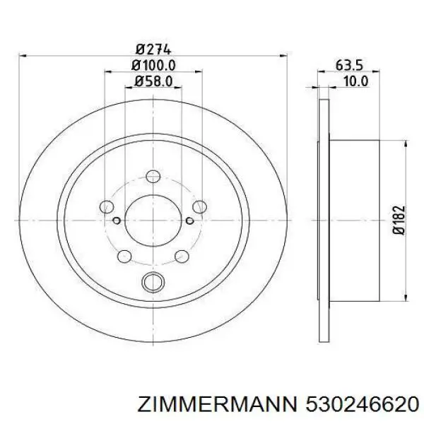 Задні дискові гальма Zimmermann 530246620 ціна, від 41.20 USD