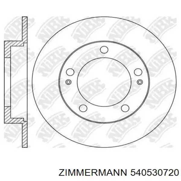 Диск переднього гальма Zimmermann 540530720 ціна, від 28.90 USD