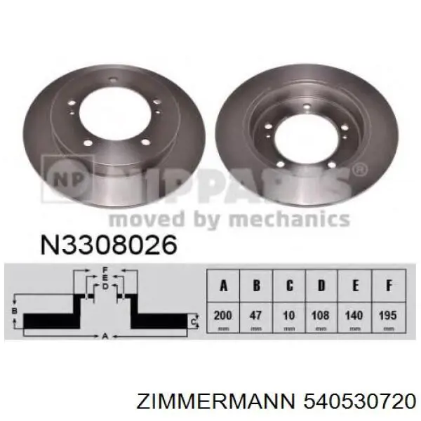 Купити 540530720 Zimmermann Ротор гальмівний