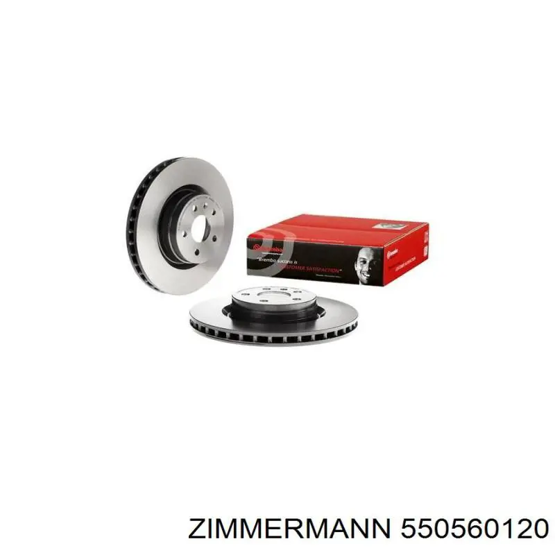 Диск переднього гальма Zimmermann 550560120 ціна, від 93.24 USD