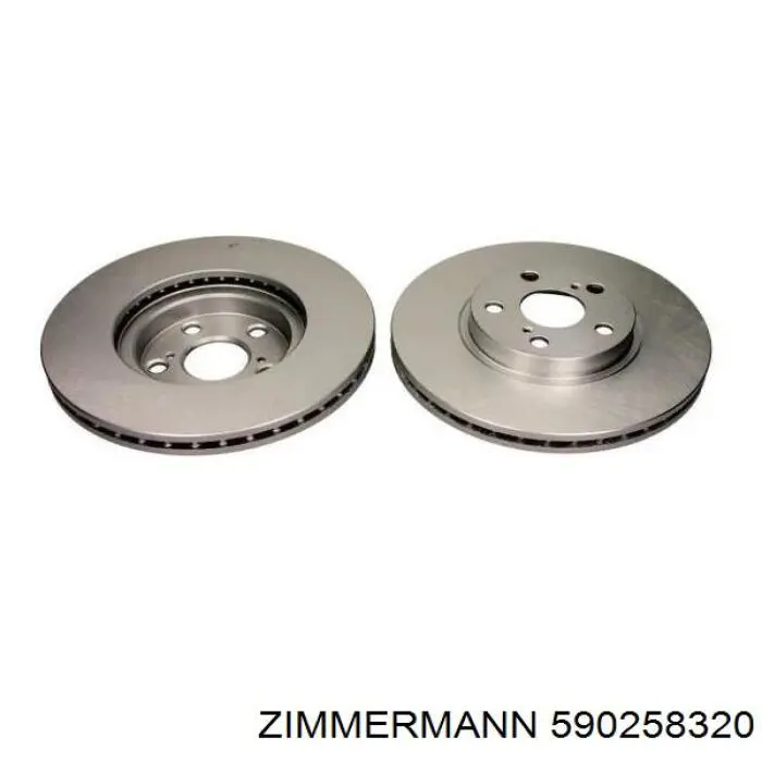 Диск переднього гальма Zimmermann 590258320 ціна, від 44.70 USD