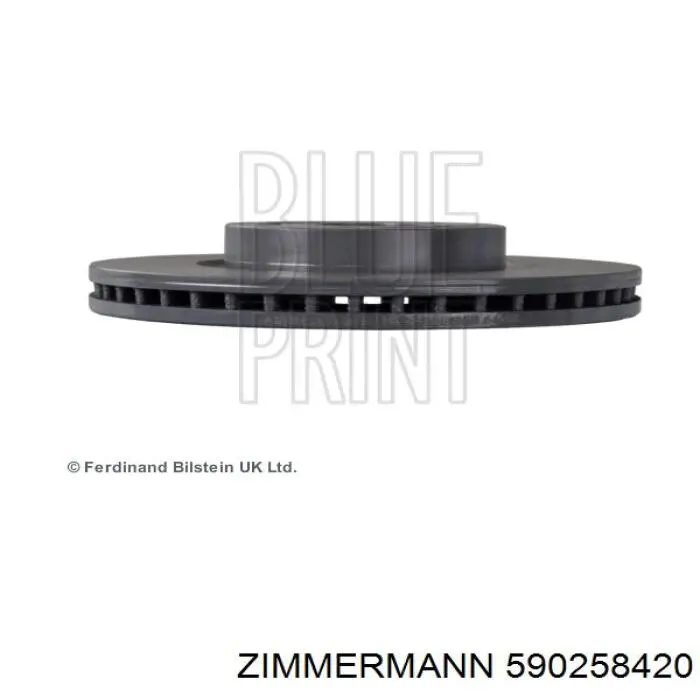 Диск гальмівний передній Zimmermann 590258420