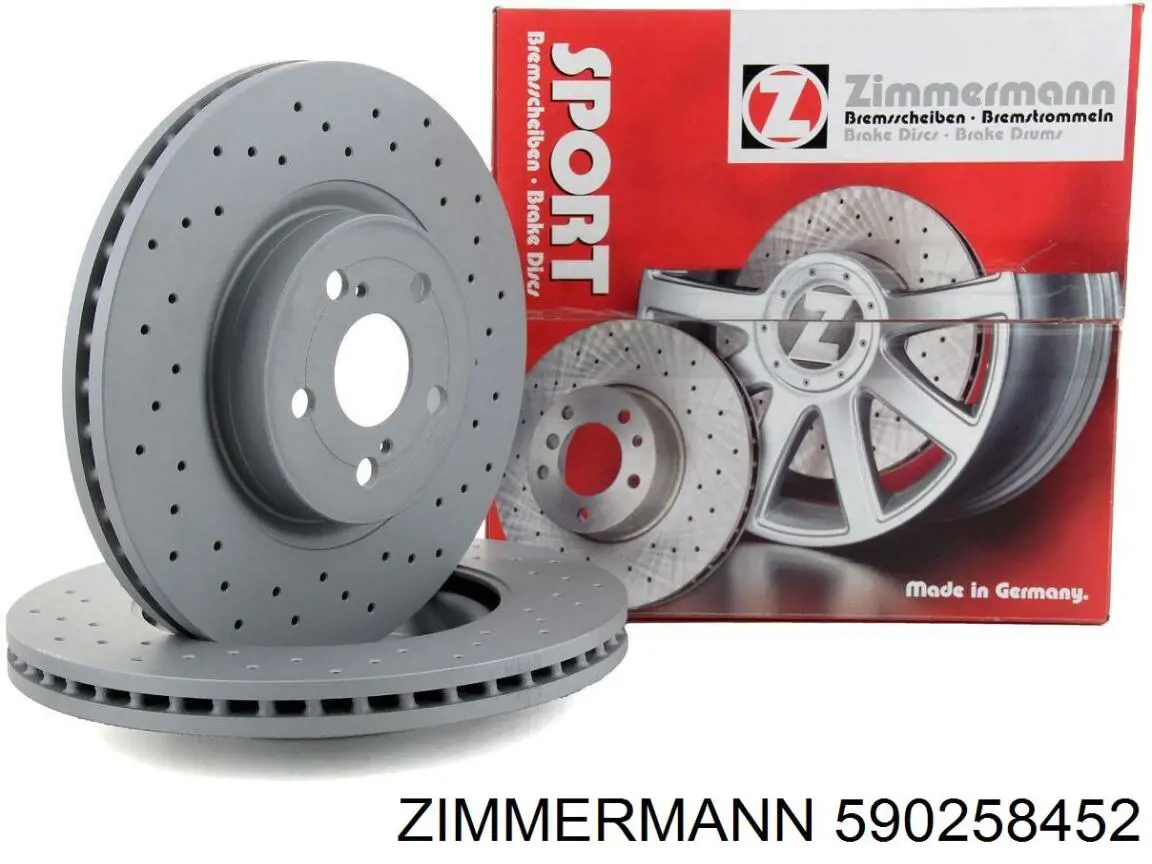 590258452 Zimmermann Гальмо дискове переднє