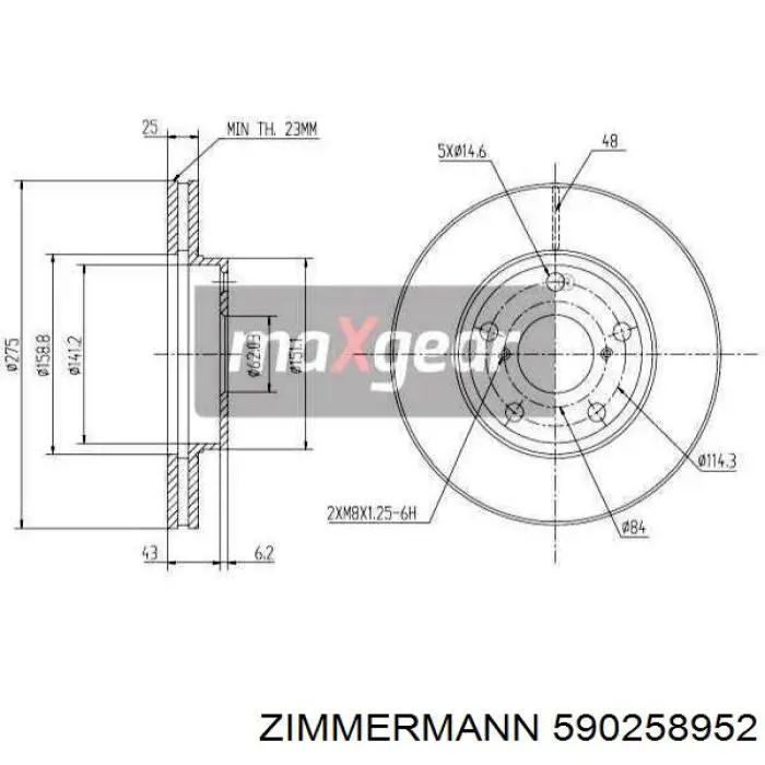 Купити 590258952 Zimmermann Ротор гальмівний