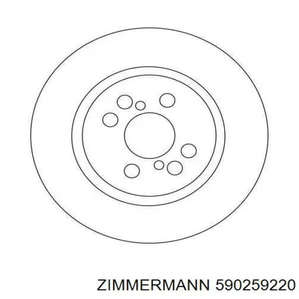 590259220 Zimmermann Гальмо дискове переднє